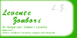 levente zombori business card